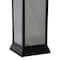 19" Black LED Mirrored Lantern with Warm White Flickering Lights